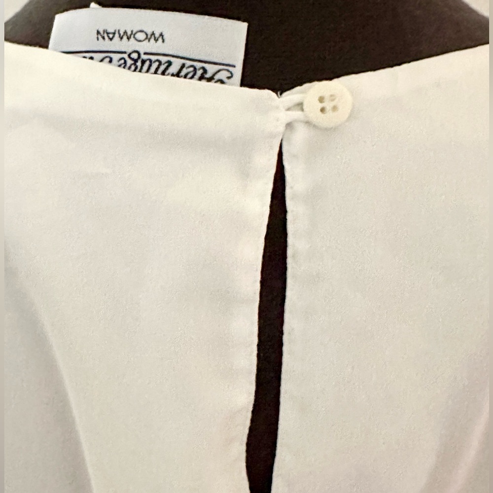 Sz 22w White Basic Blouse Back Button Closure - image 5